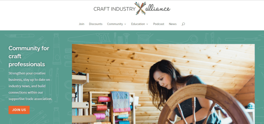 Craft Industry Alliance homepage | MemberPress Craft Industry Alliance homepage